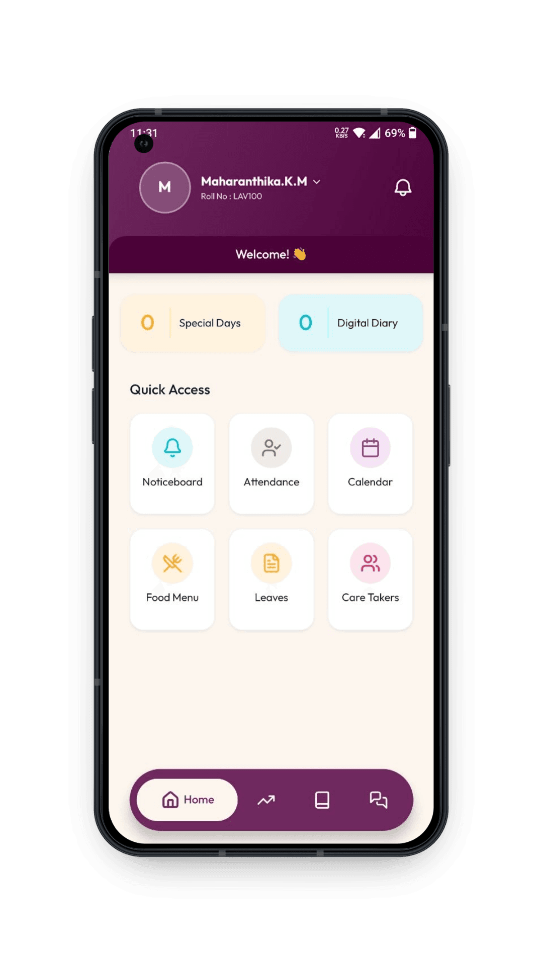parent mobile app screenshot